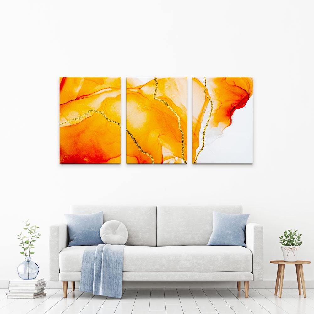 Bright Orange Trio Canvas Print wall art product CARACOLLA / Shutterstock