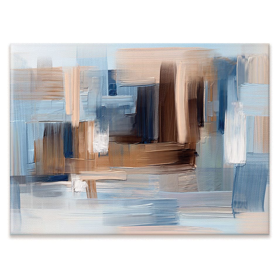 Brushed Beige And Blue Canvas Print wall art product artGALINI / Shutterstock