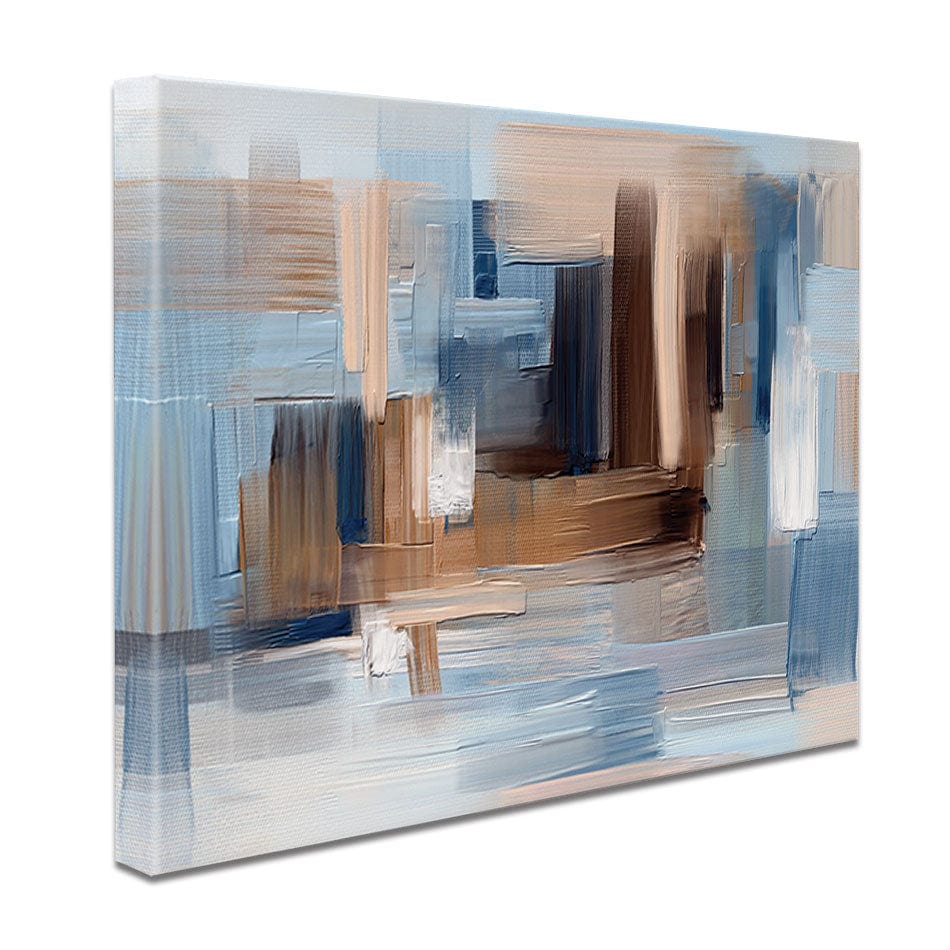 Brushed Beige And Blue Canvas Print wall art product artGALINI / Shutterstock