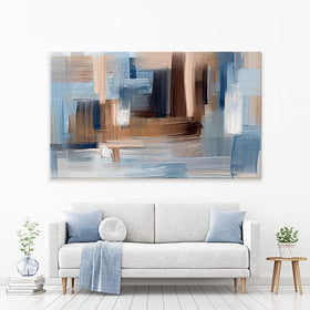 Brushed Beige And Blue Canvas Print wall art product artGALINI / Shutterstock