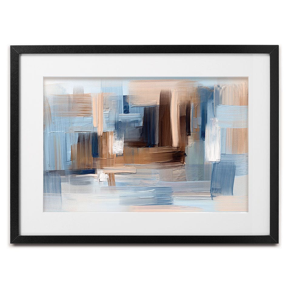 Brushed Beige And Blue Framed Art Print wall art product artGALINI / Shutterstock