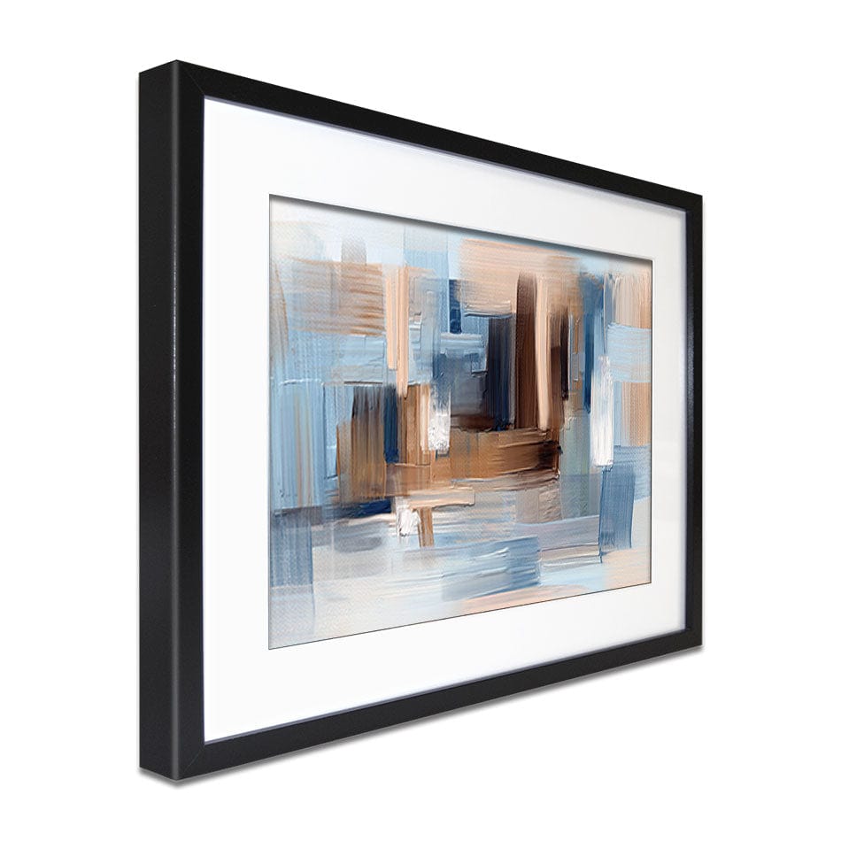 Brushed Beige And Blue Framed Art Print wall art product artGALINI / Shutterstock