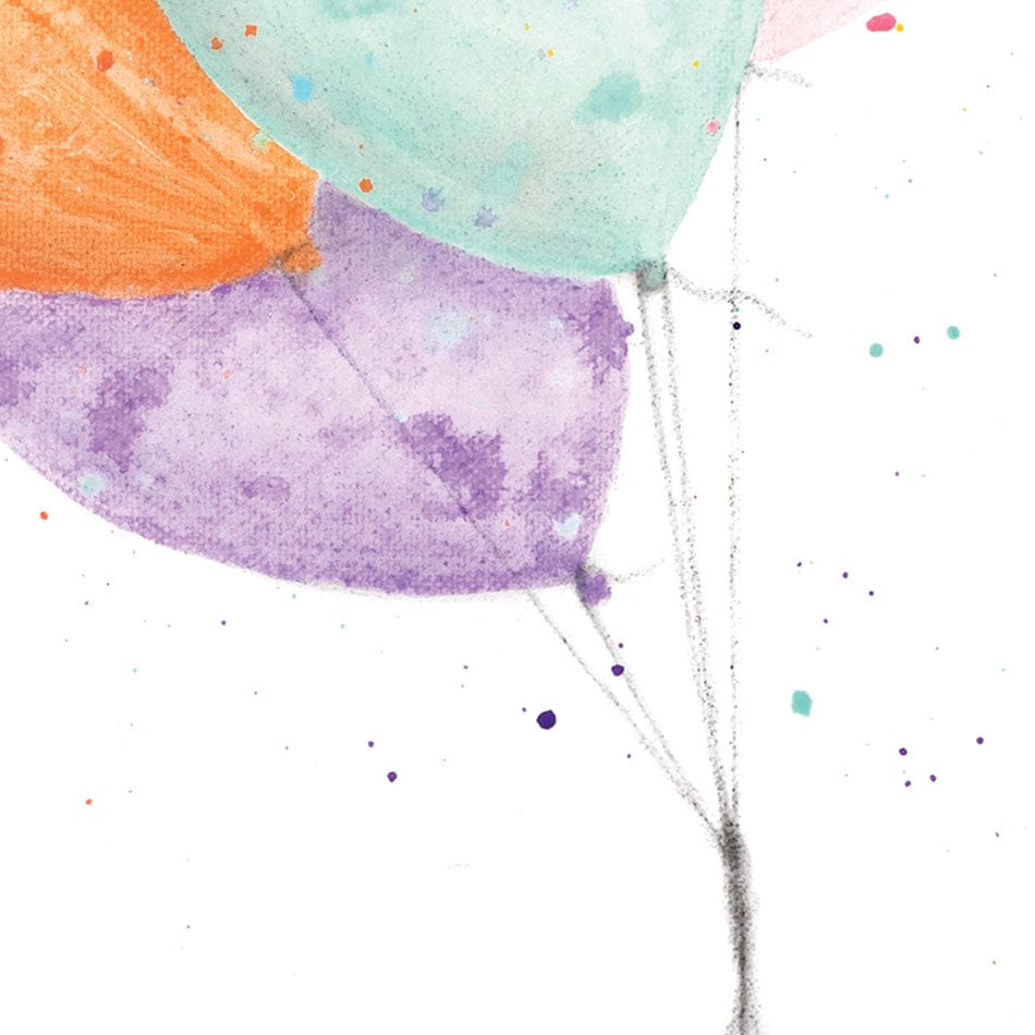 Buster And His Balloons Framed Art Print wall art product Ashvin Harrison