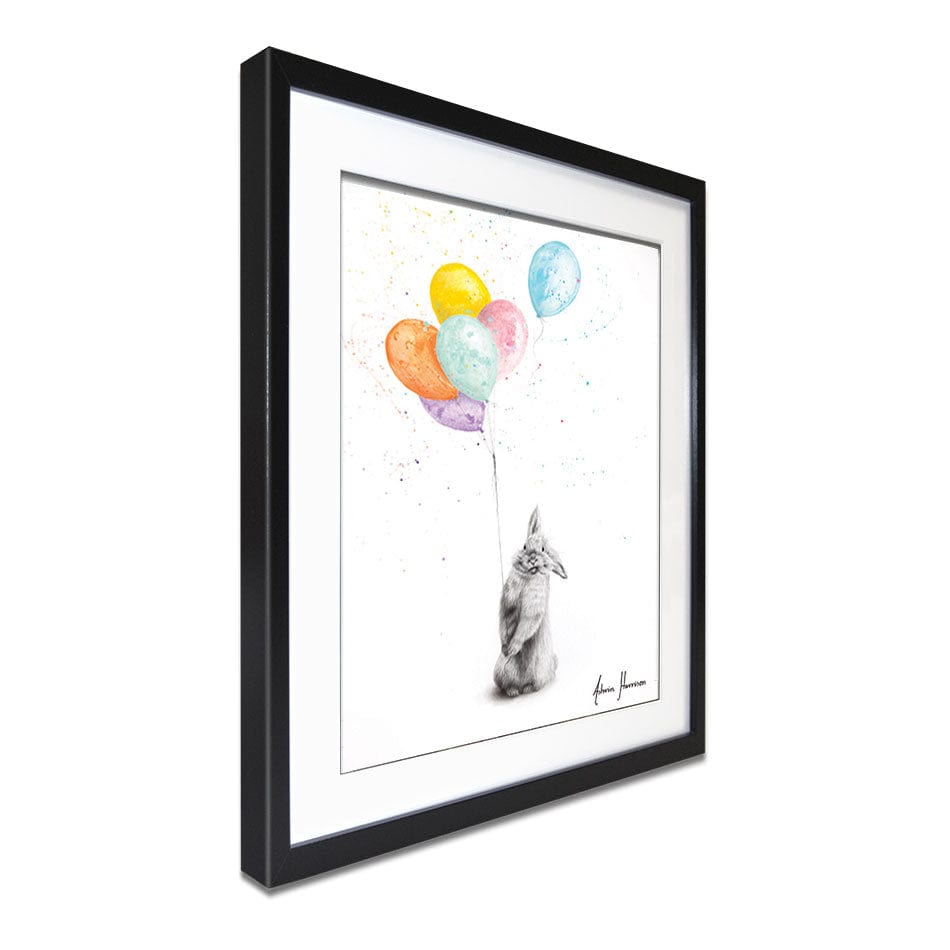Buster And His Balloons Framed Art Print wall art product Ashvin Harrison