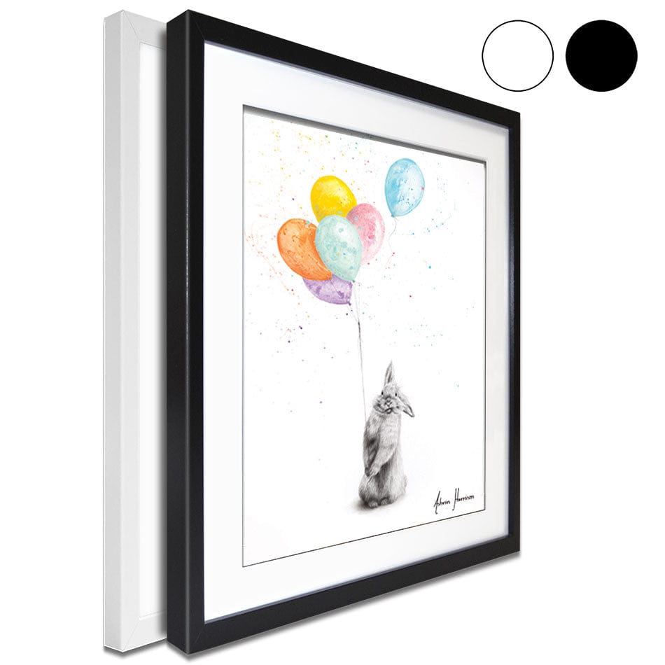 Buster And His Balloons Framed Art Print wall art product Ashvin Harrison