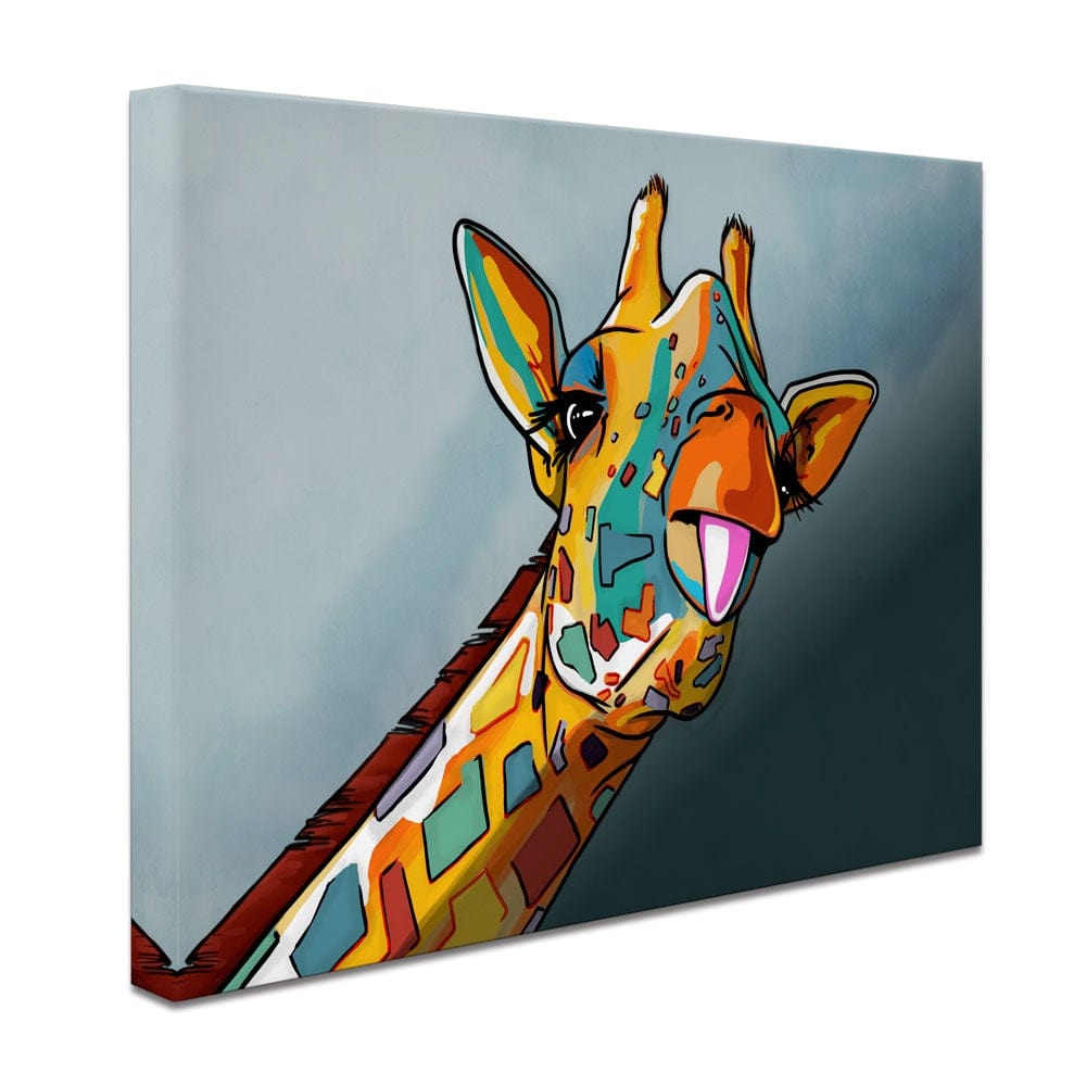 Cheeky Giraffe Canvas Print wall art product Art Print Shop
