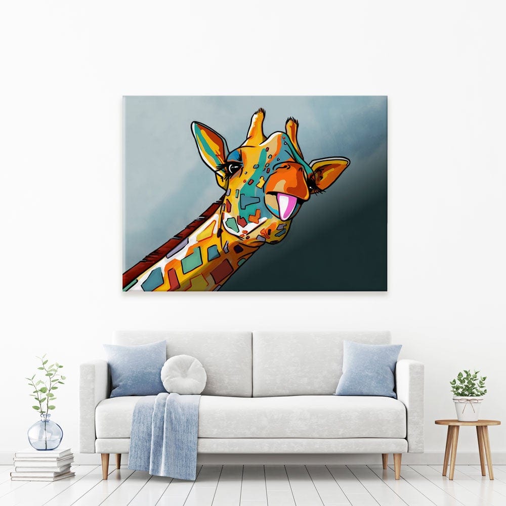 Cheeky Giraffe Canvas Print wall art product Art Print Shop