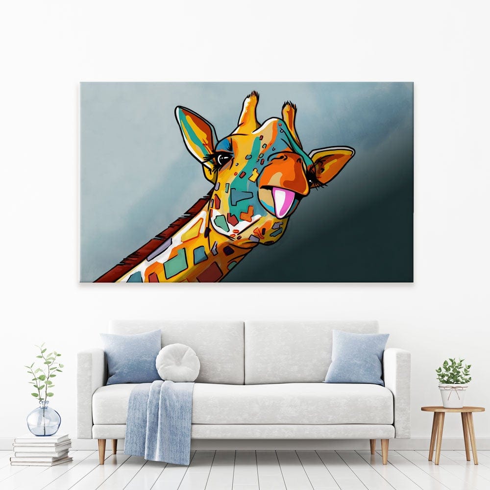 Cheeky Giraffe Canvas Print wall art product Art Print Shop