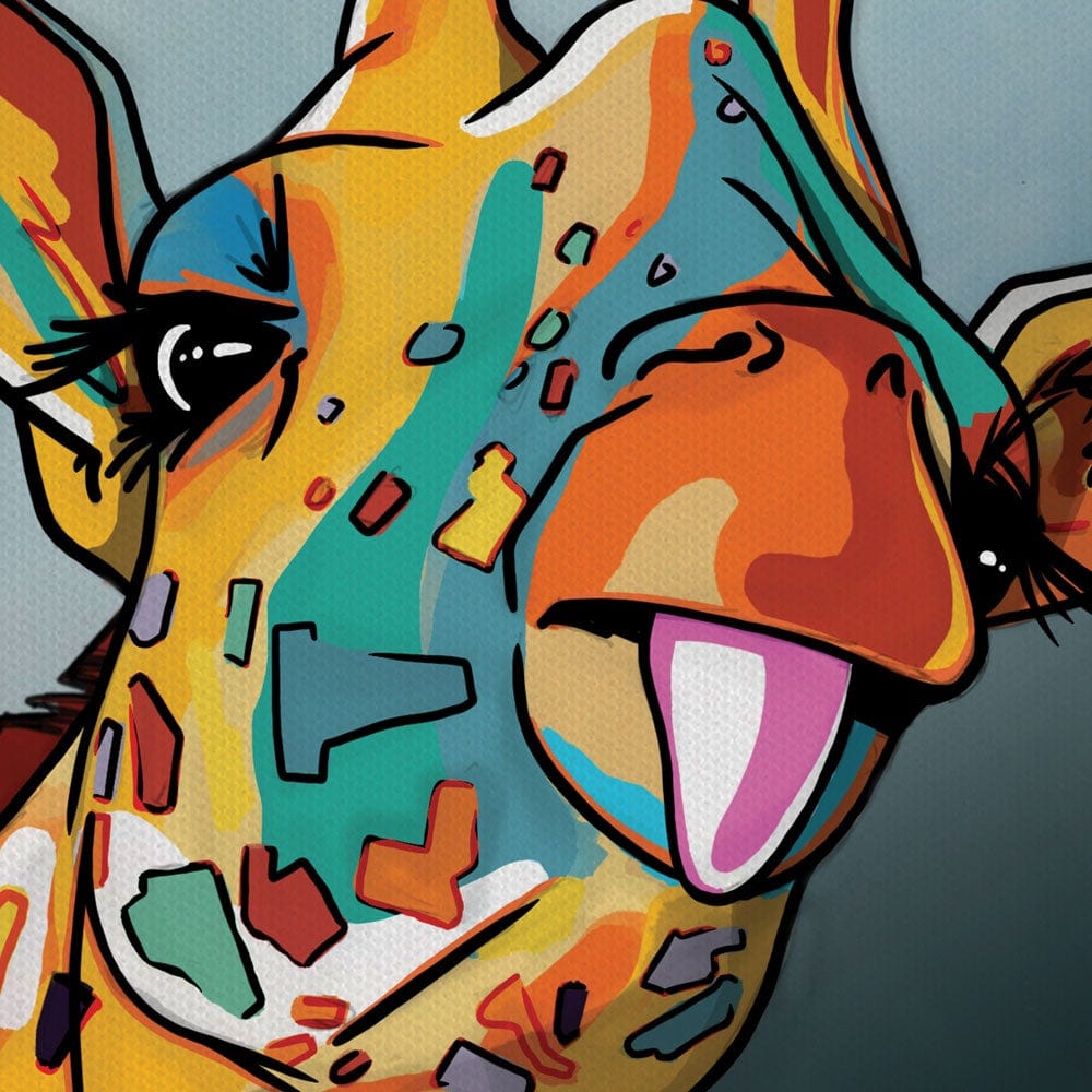 Cheeky Giraffe Canvas Print wall art product Art Print Shop