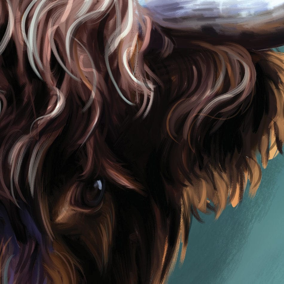 Chocolate Brown Highland Cow Framed Art Print wall art product Josephina Popova / Shutterstock