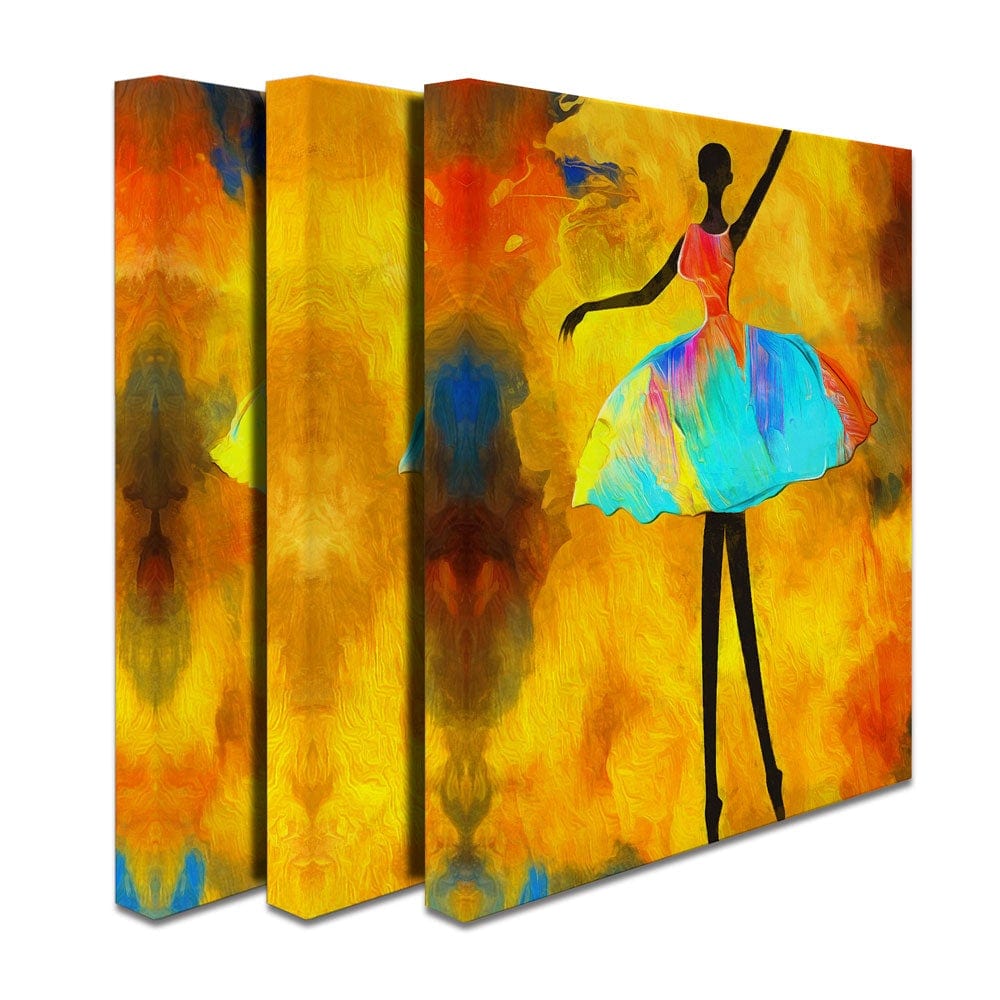 Colourful Dancers Trio Canvas Print wall art product Mohammadreza Zeidabadi / Shutterstock