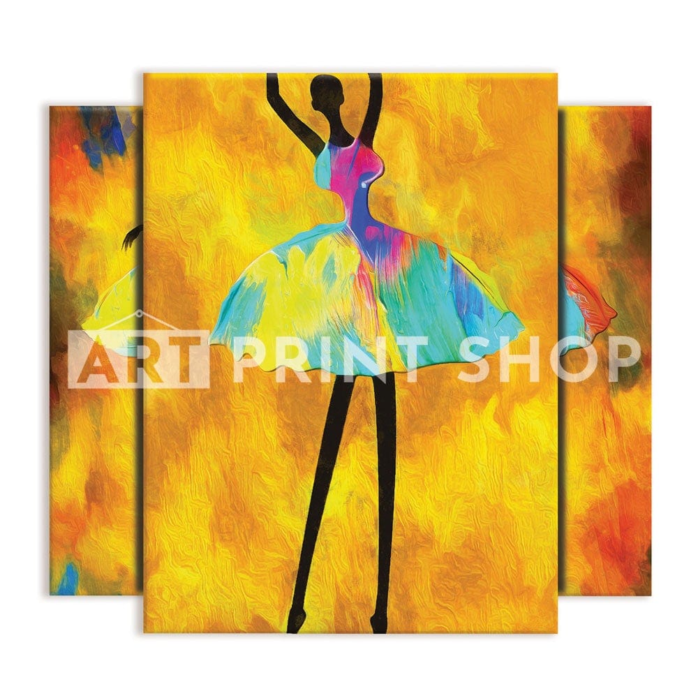 Colourful Dancers Trio Canvas Print wall art product Mohammadreza Zeidabadi / Shutterstock
