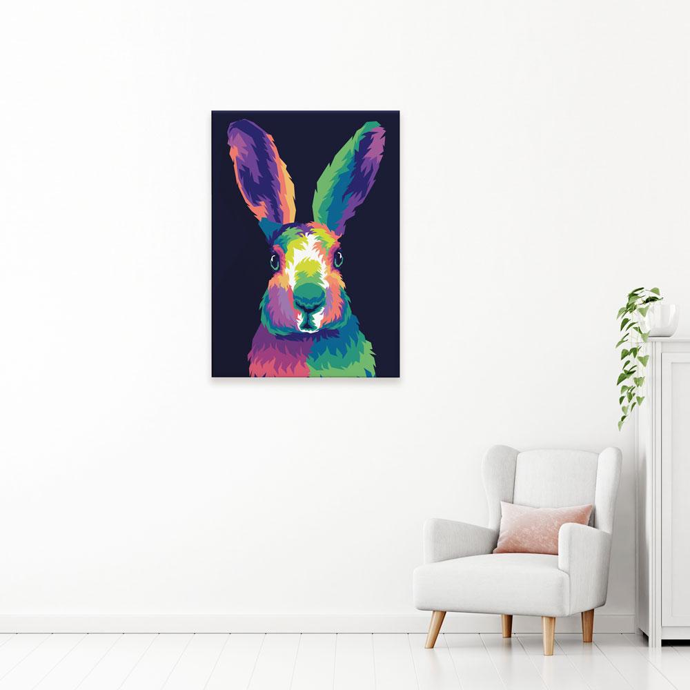 Colourful Rabbit Canvas Print wall art product Zero05Ard / Shutterstock