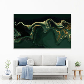 Dark Marbled Emerald Canvas Print wall art product Net Vector / Shutterstock
