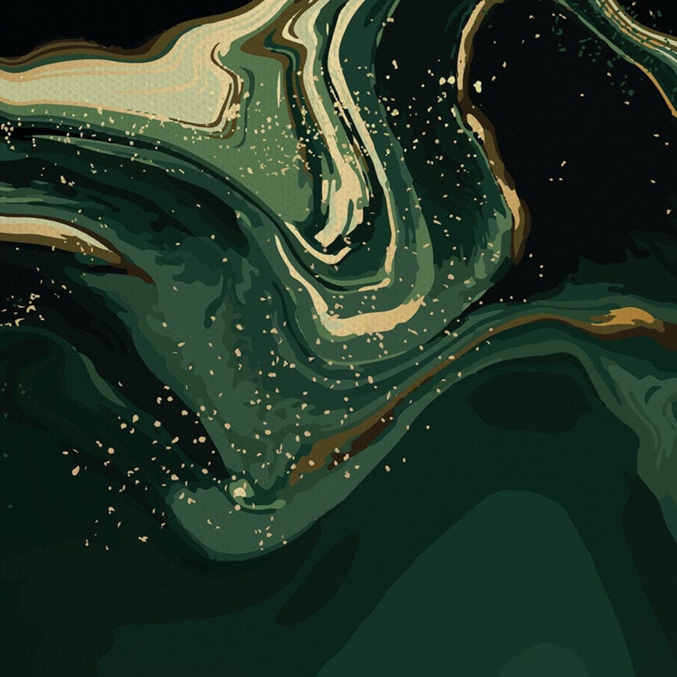 Dark Marbled Emerald Canvas Print wall art product Net Vector / Shutterstock