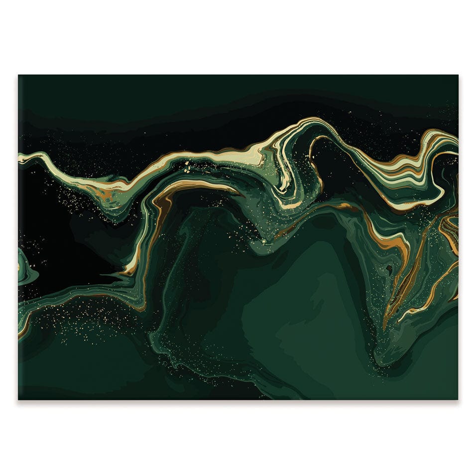 Dark Marbled Emerald Canvas Print wall art product Net Vector / Shutterstock