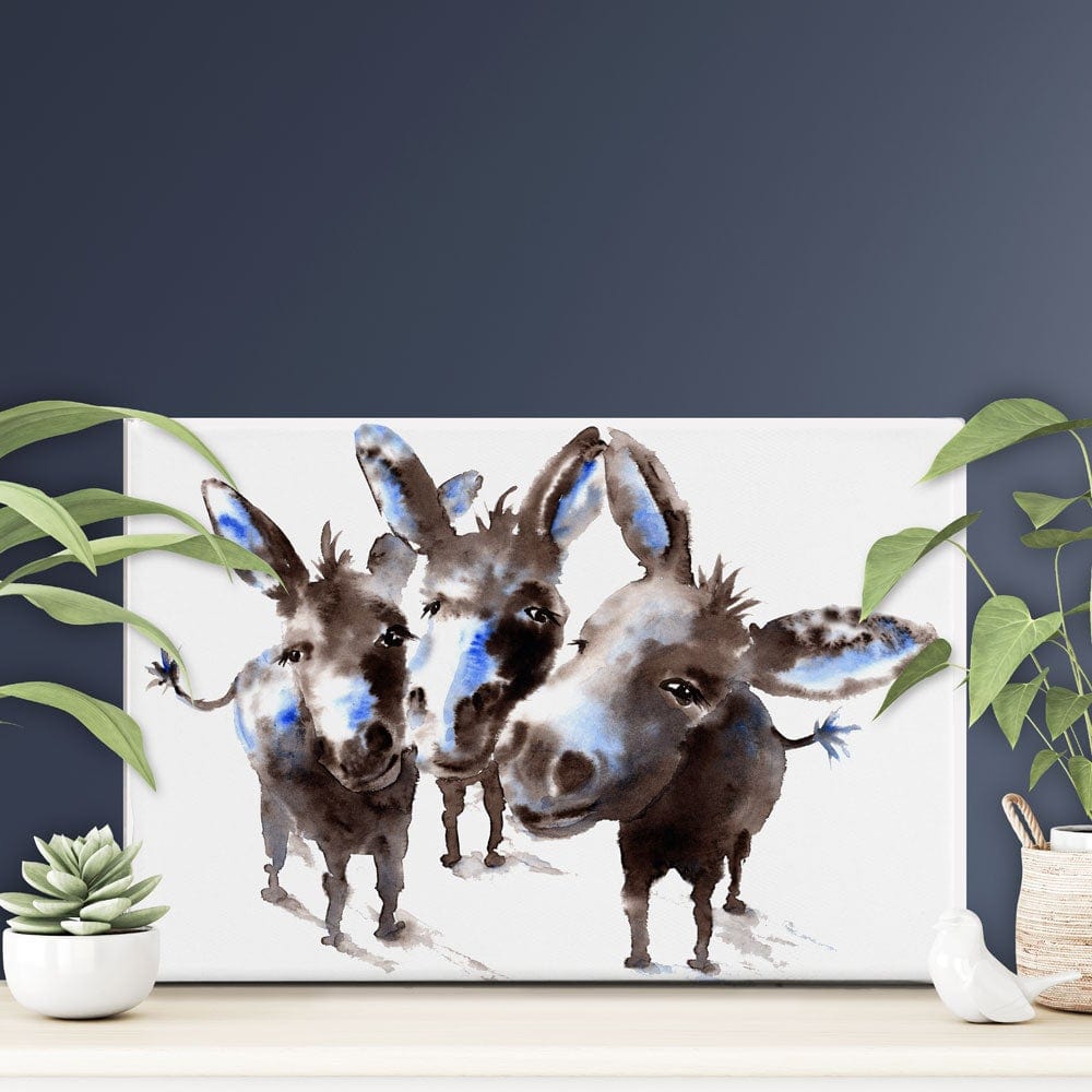 Donkey Meeting Canvas Print wall art product IlonaWinter / Shutterstock
