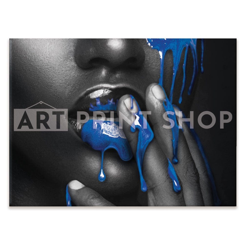 Dripping Blue Canvas Print wall art product H Cleary / Independent