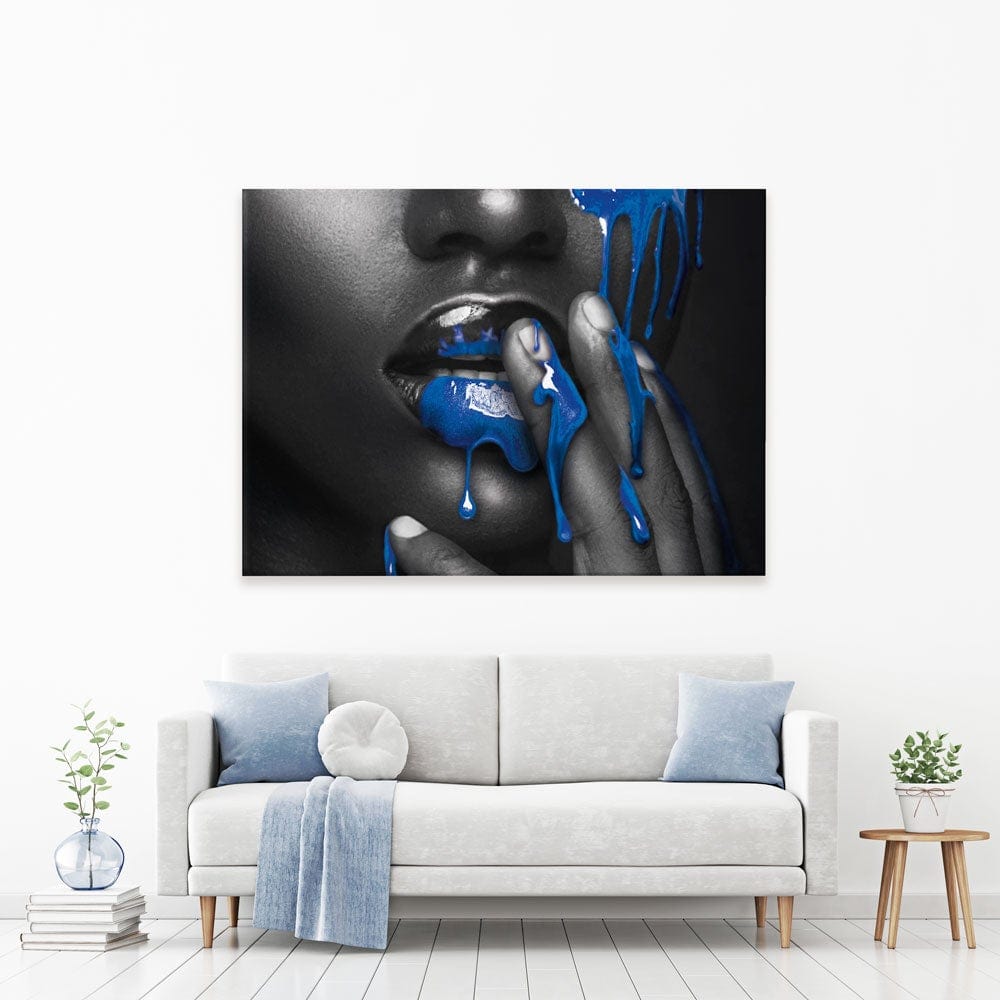 Dripping Blue Canvas Print wall art product H Cleary / Independent