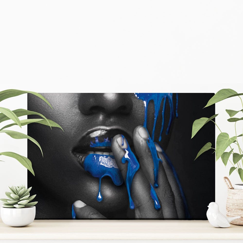 Dripping Blue Canvas Print wall art product H Cleary / Independent