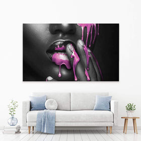 Dripping Pink Canvas Print wall art product H Cleary / Independent
