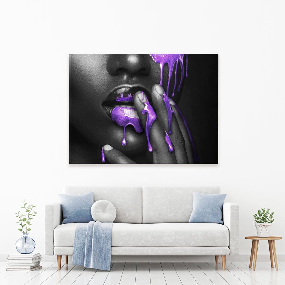 Dripping Purple Canvas Print wall art product H Cleary / Independent