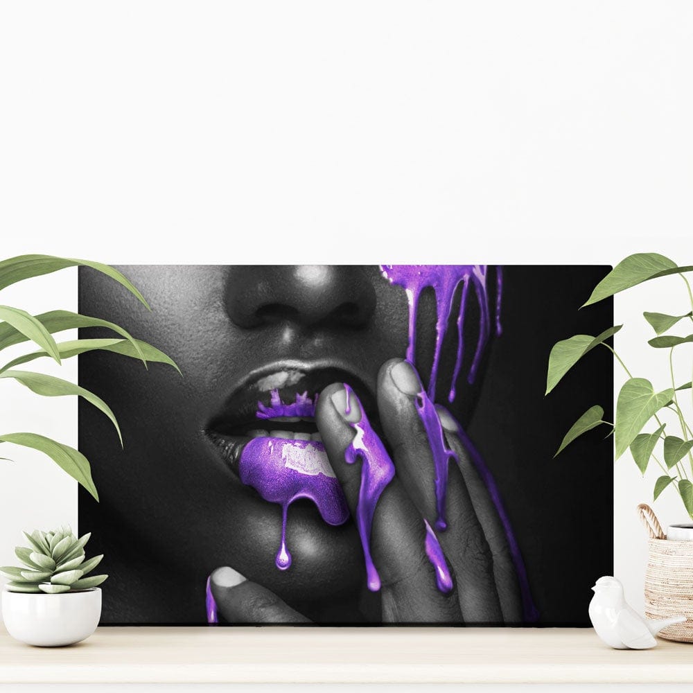 Dripping Purple Canvas Print wall art product H Cleary / Independent