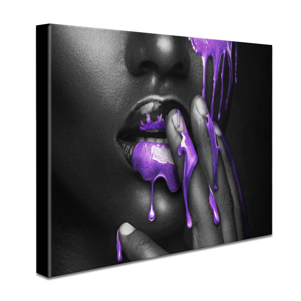 Dripping Purple Canvas Print wall art product H Cleary / Independent
