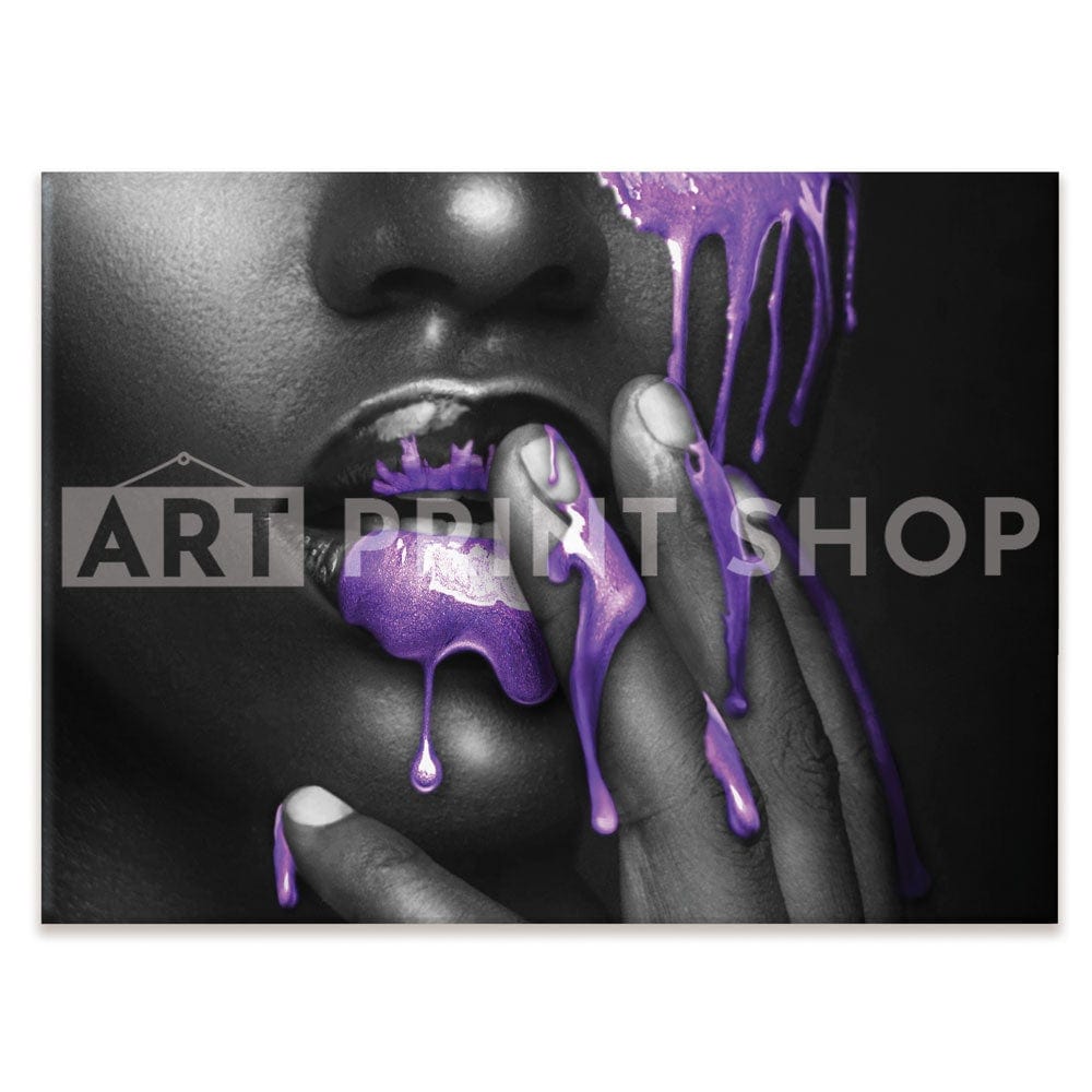 Dripping Purple Canvas Print wall art product H Cleary / Independent