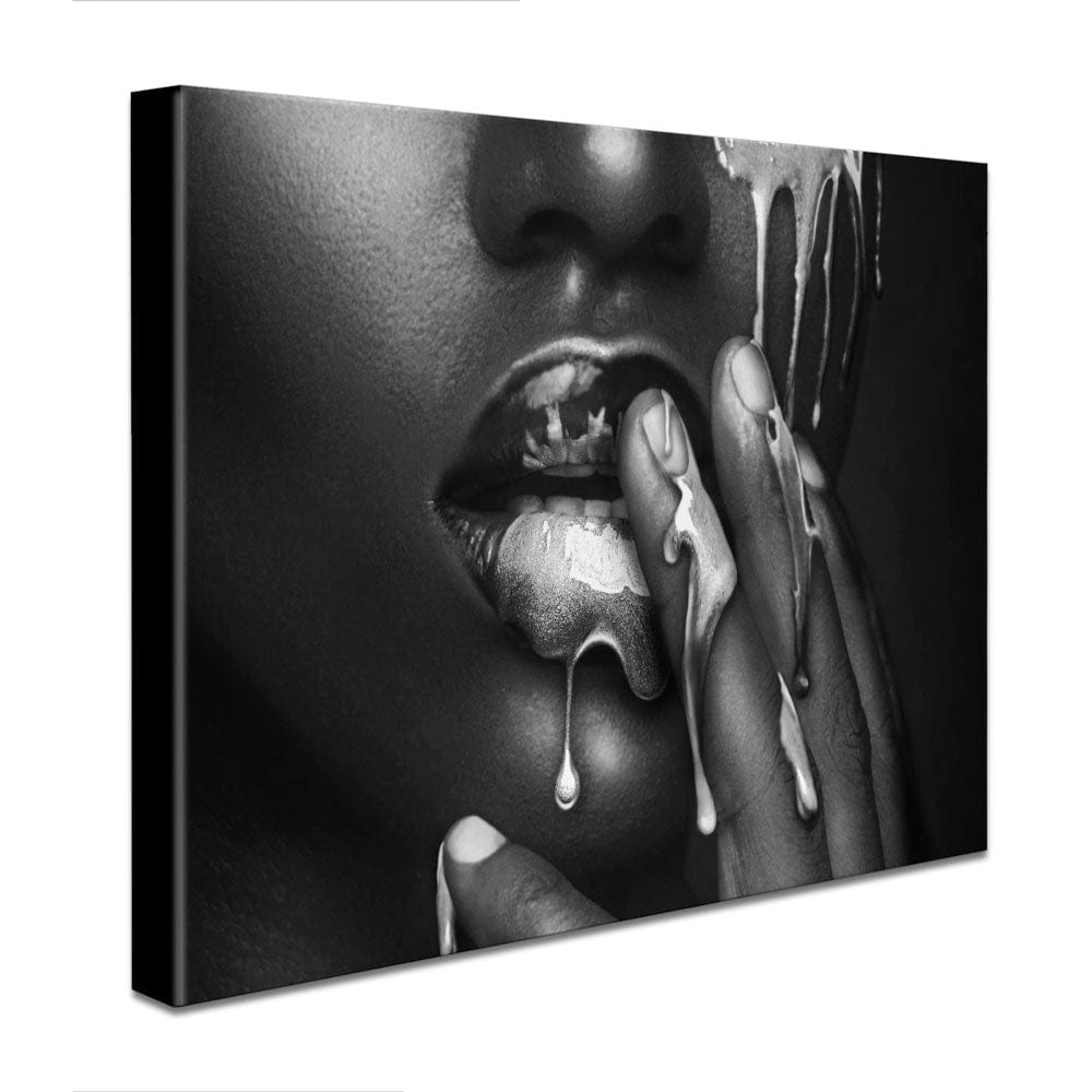 Dripping Silver Canvas Print wall art product H Cleary / Independent