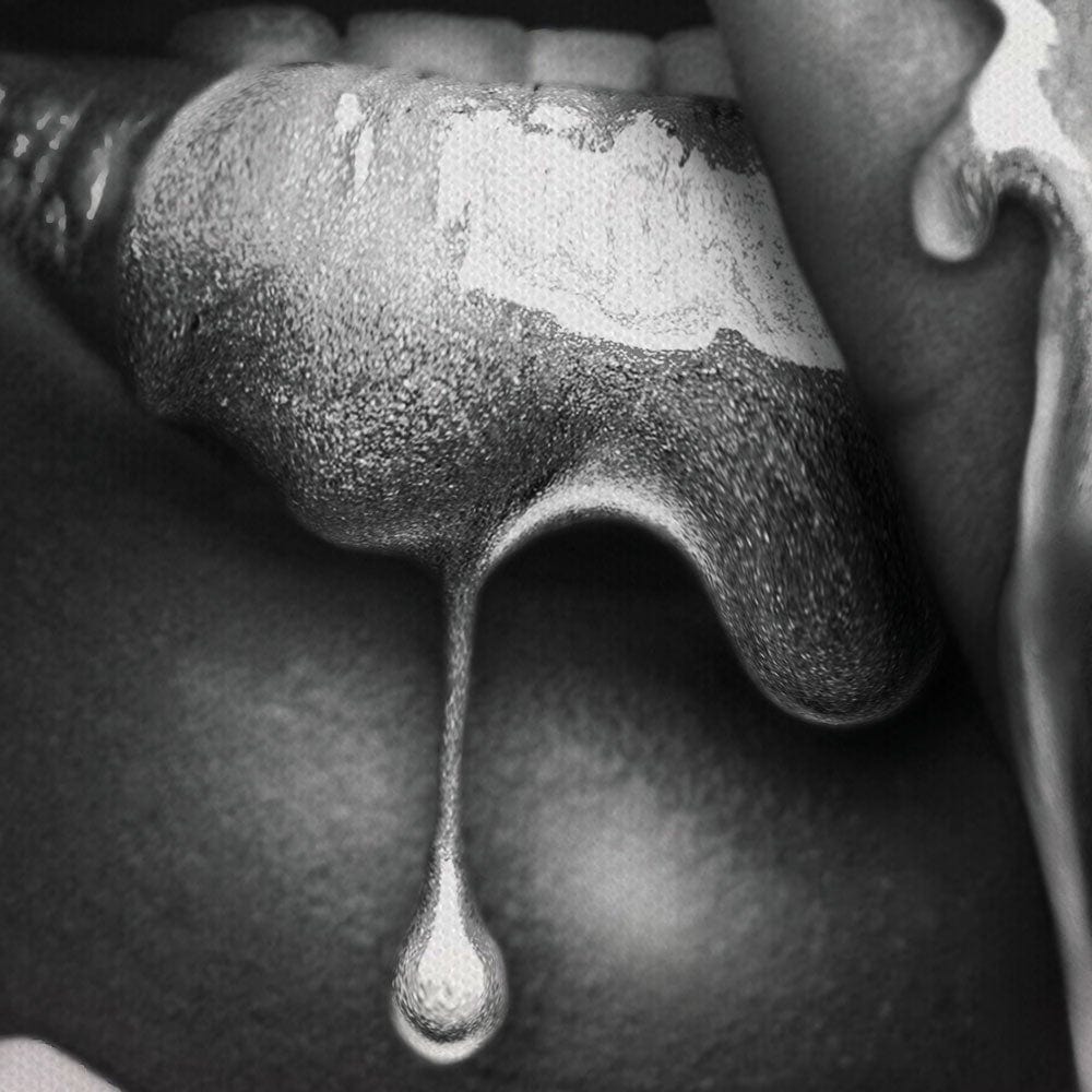 Dripping Silver Canvas Print wall art product H Cleary / Independent