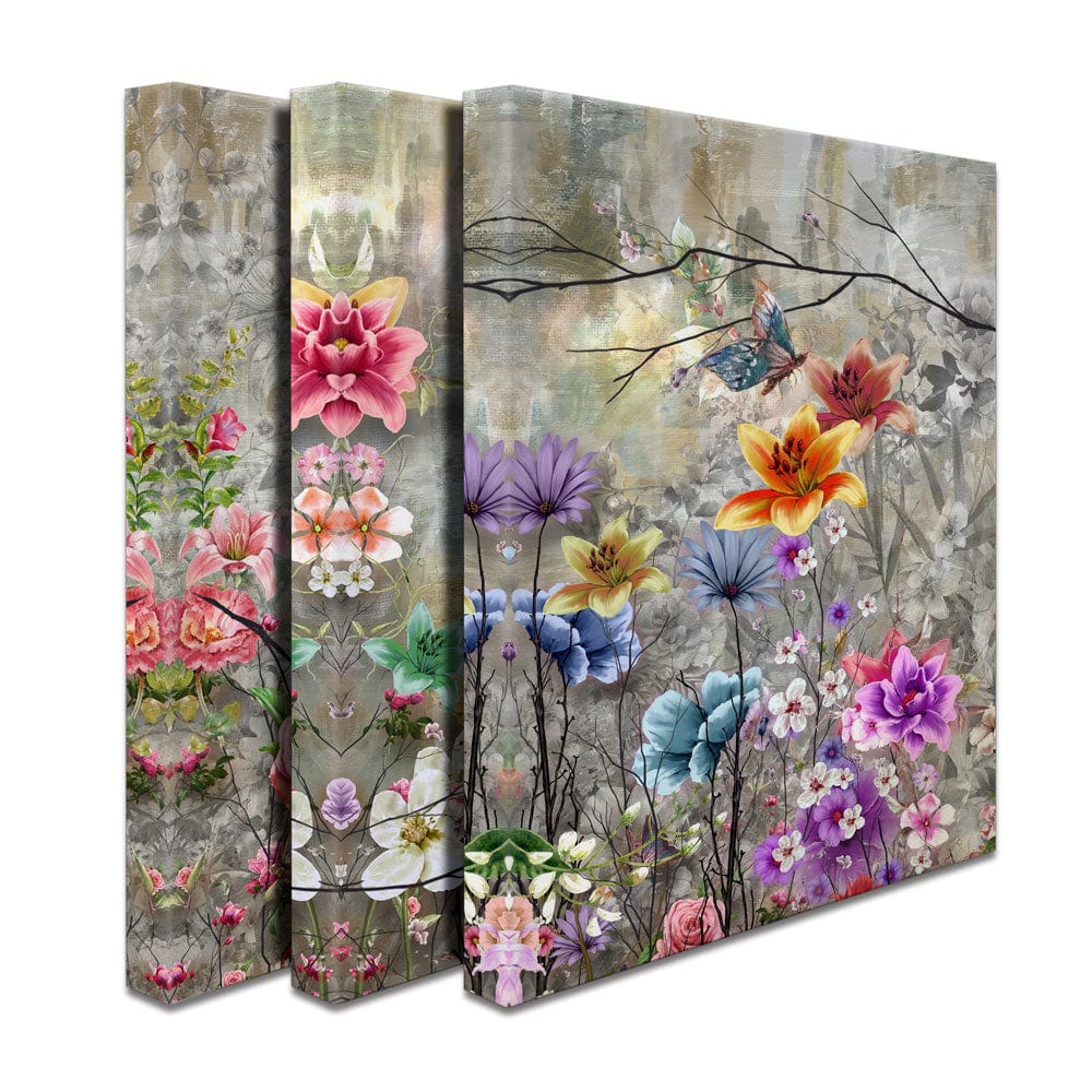 Flowers Everywhere Trio Canvas Print wall art product Pawaris Pattano09 / Shutterstock