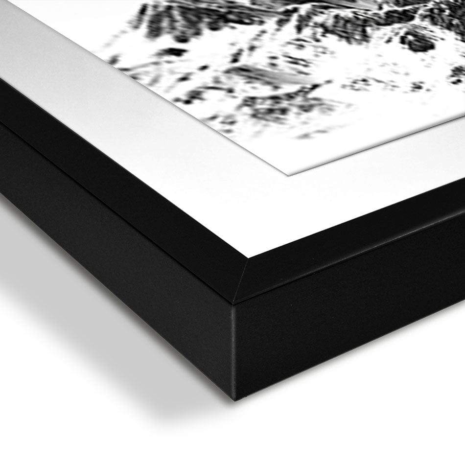 Golden Grey Mountains Framed Art Print wall art product jesseyy / Shutterstock