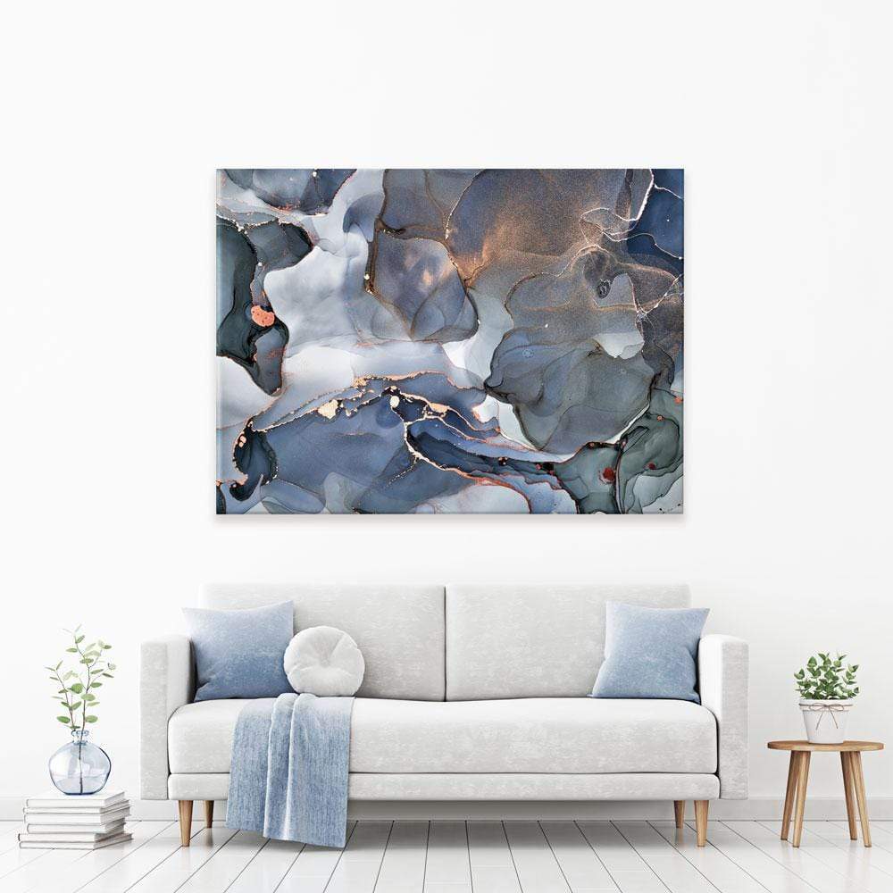 Grey And Blue Marble Canvas Print wall art product djero.adlibeshe yahoo.com / Shutterstock