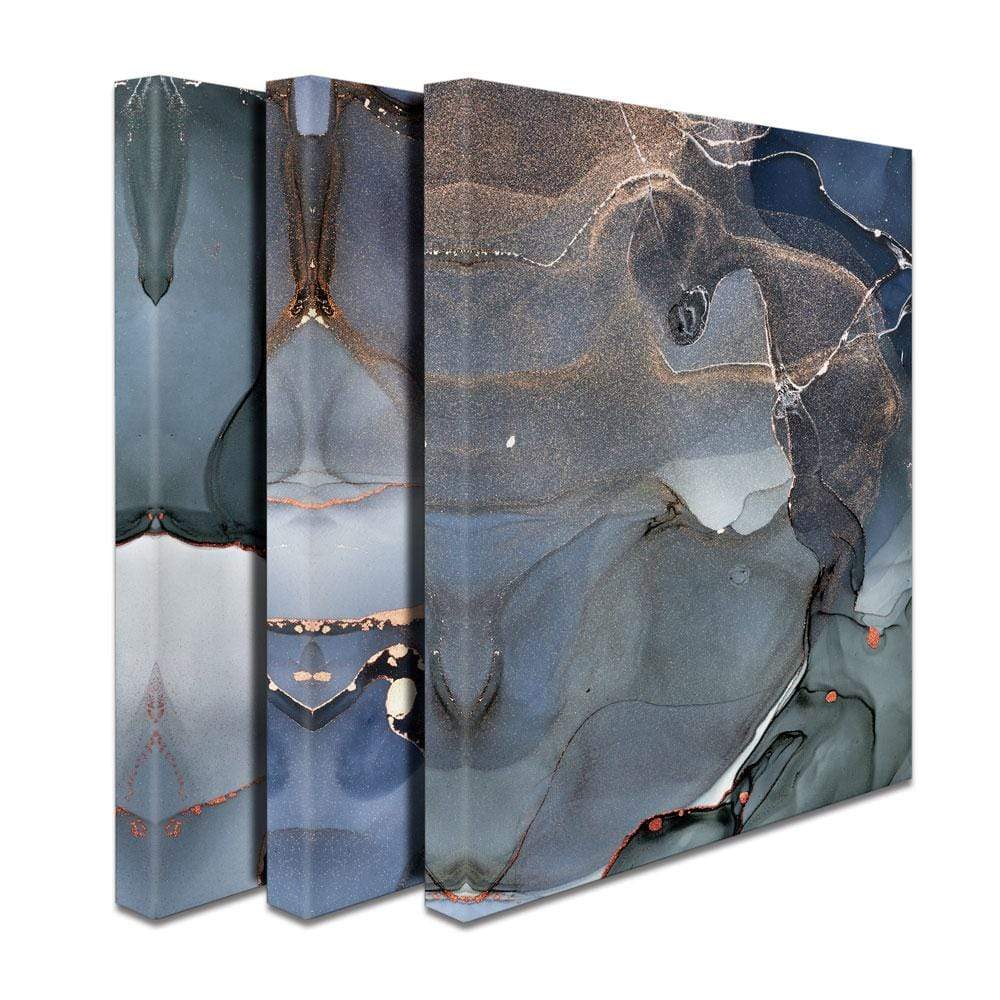 Grey And Blue Marble Trio Canvas Print wall art product djero.adlibeshe yahoo.com / Shutterstock