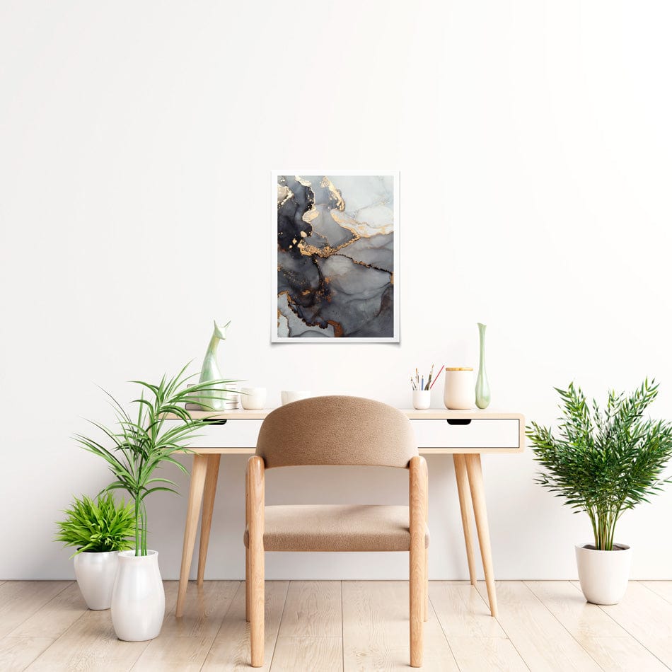 Grey Marble Tones Art Print wall art product coldsun777 / Shutterstock