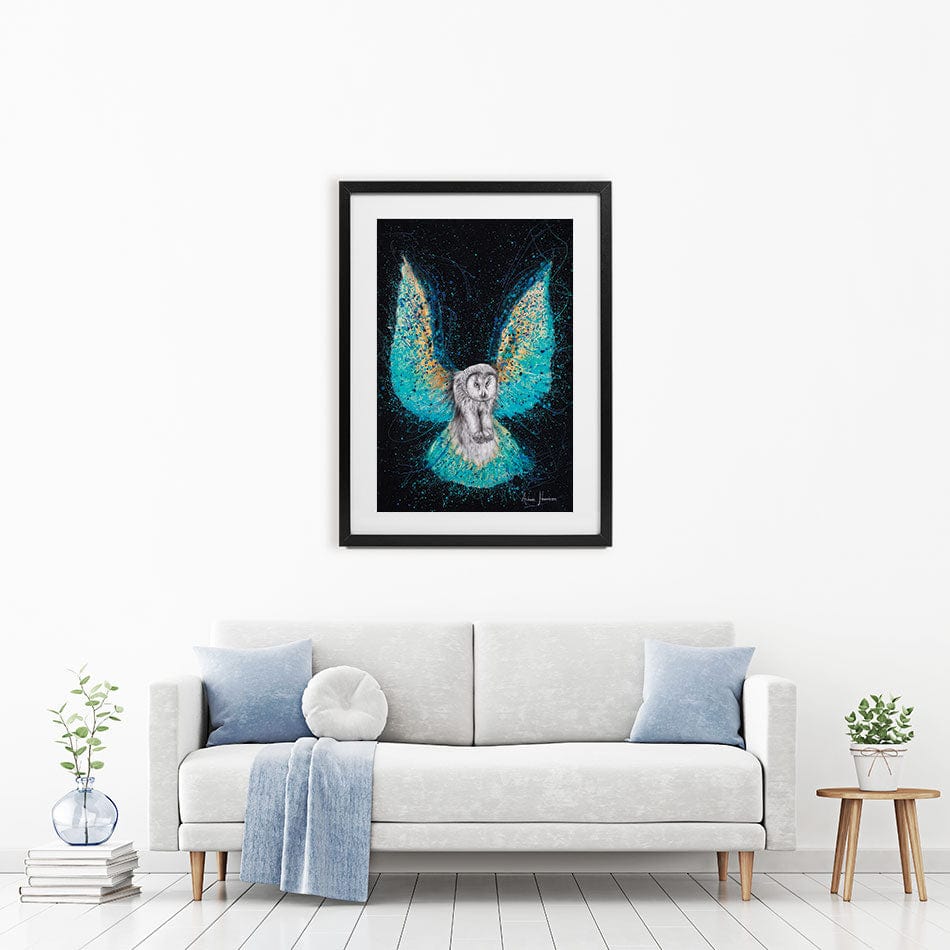 Illuminated Night Owl Framed Art Print wall art product Ashvin Harrison