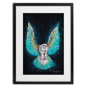 Illuminated Night Owl Framed Art Print wall art product Ashvin Harrison