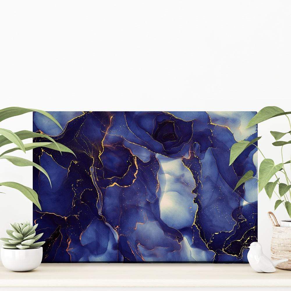 Inky Blue Marble Canvas Print wall art product djero.adlibeshe yahoo.com / Shutterstock