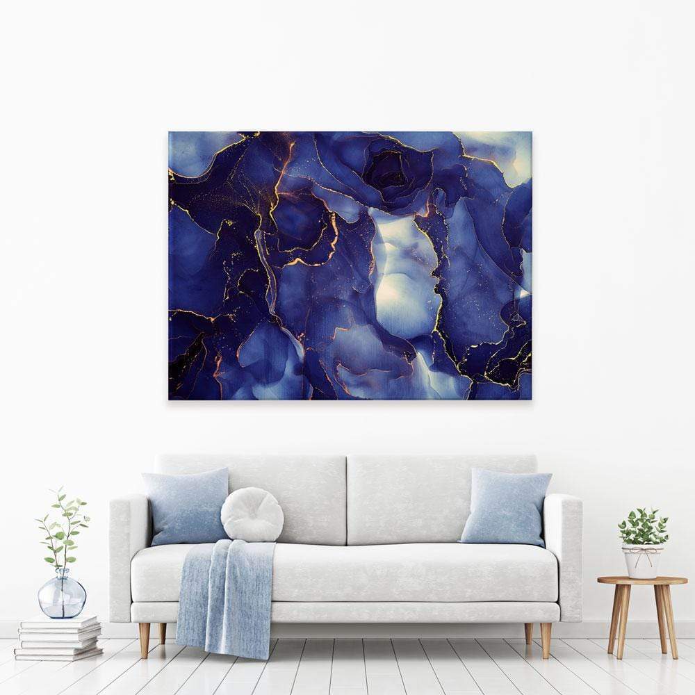 Inky Blue Marble Canvas Print wall art product djero.adlibeshe yahoo.com / Shutterstock