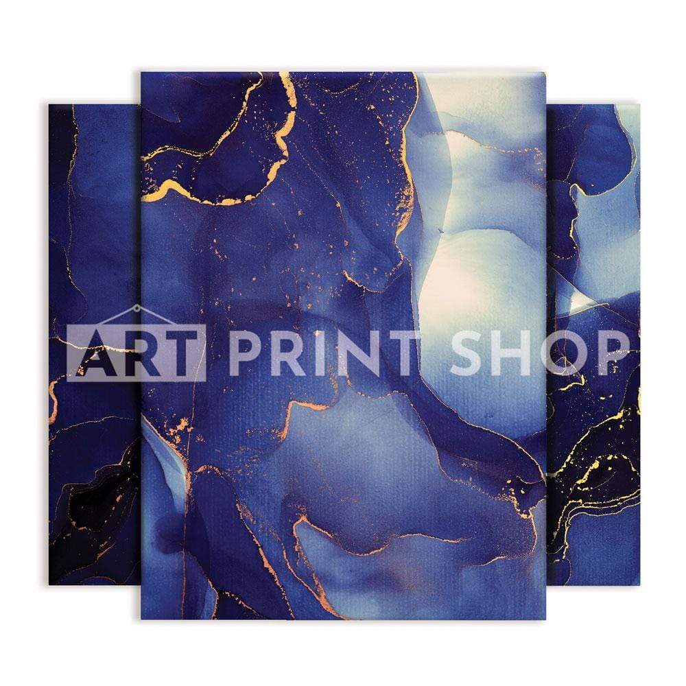 Inky Blue Marble Trio Canvas Print wall art product djero.adlibeshe yahoo.com / Shutterstock
