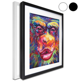 Kissing Monkey Framed Art Print wall art product Limitedart / Shutterstock