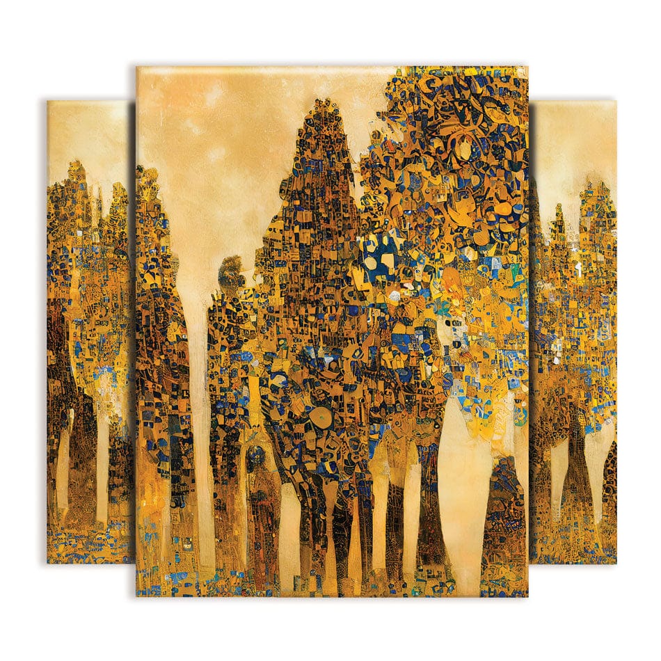 Klimt Style Trees Trio Canvas Print wall art product J. Waleson Photo / Shutterstock