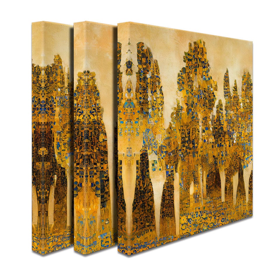 Klimt Style Trees Trio Canvas Print wall art product J. Waleson Photo / Shutterstock