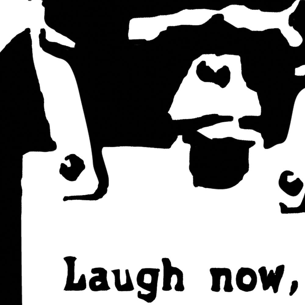 Laugh Now Trio Framed Art Print wall art product Banksy