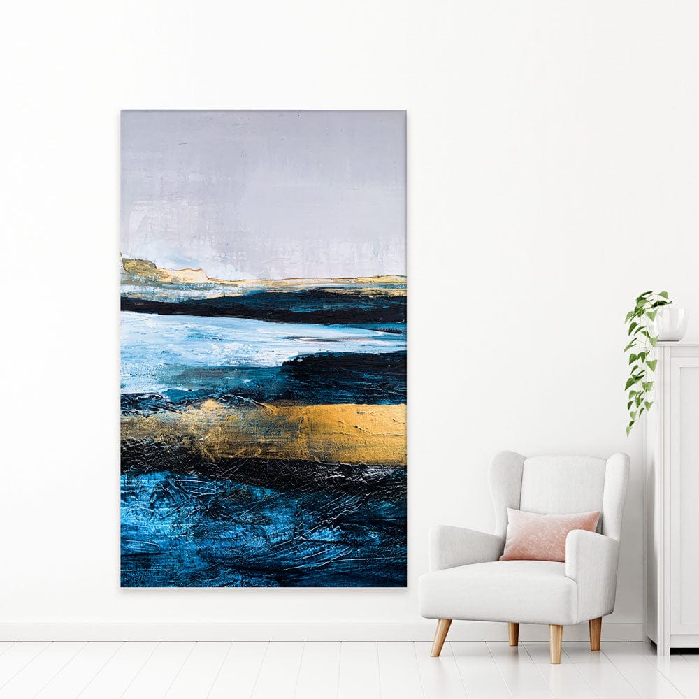 Lined With Blue Canvas Print wall art product Adelina ART / Shutterstock