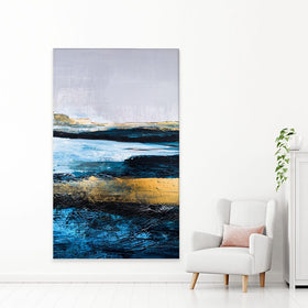 Lined With Blue Canvas Print wall art product Adelina ART / Shutterstock