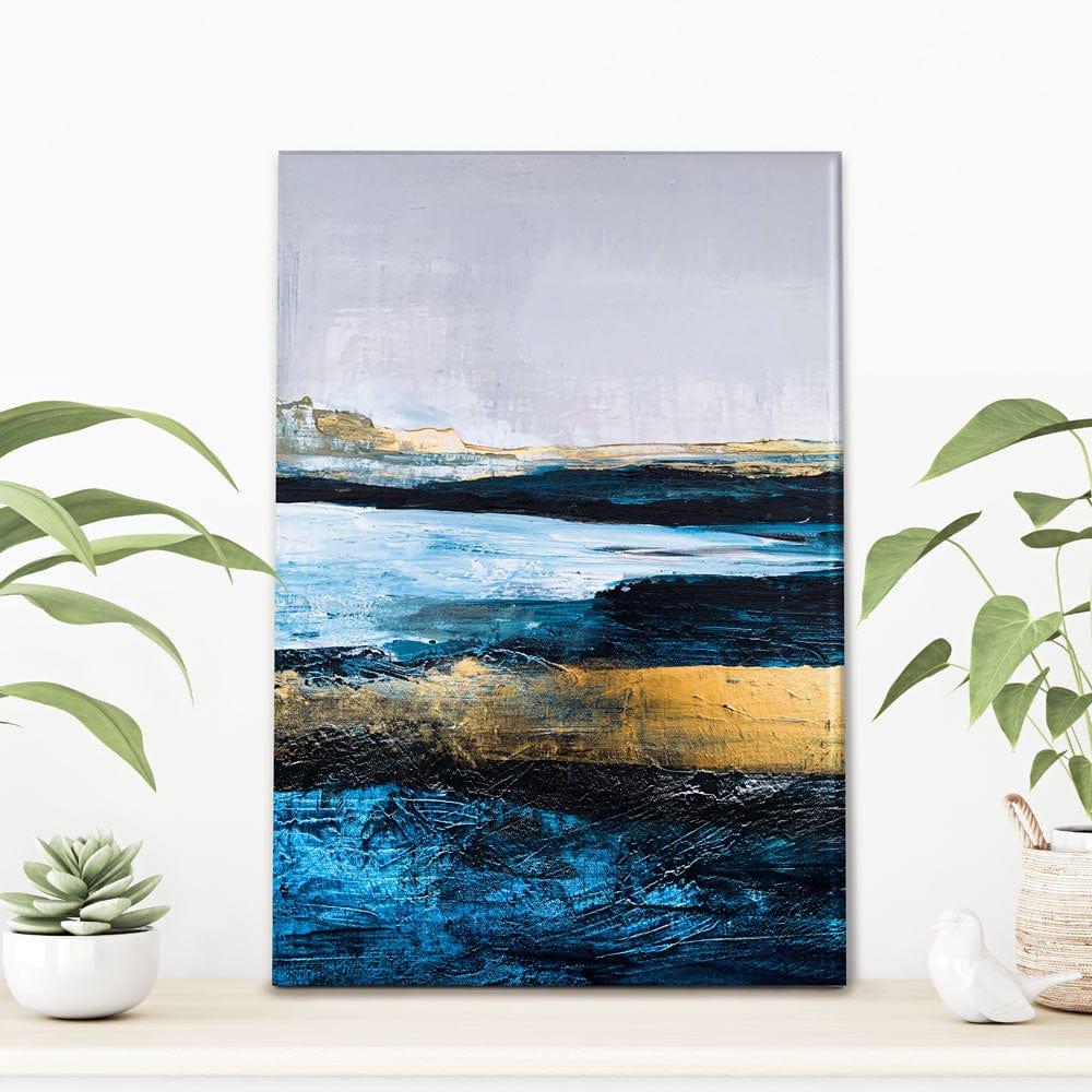Lined With Blue Canvas Print wall art product Adelina ART / Shutterstock