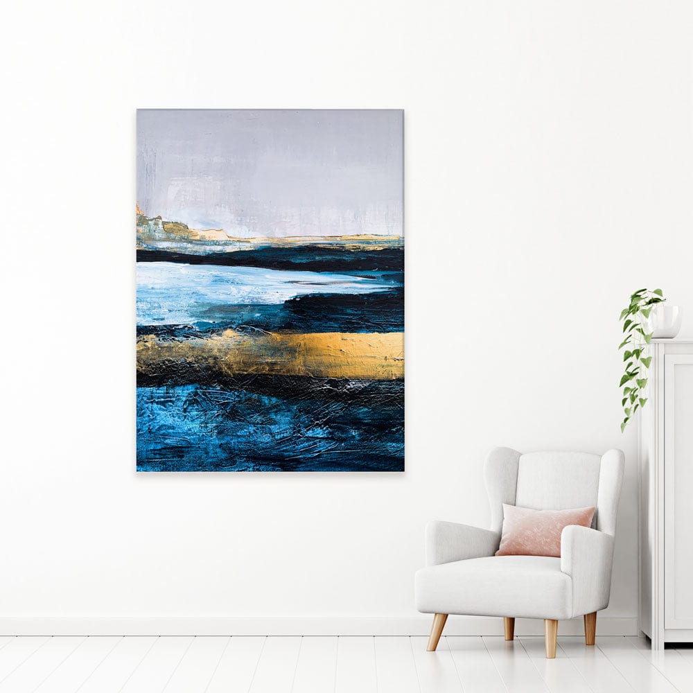 Lined With Blue Canvas Print wall art product Adelina ART / Shutterstock