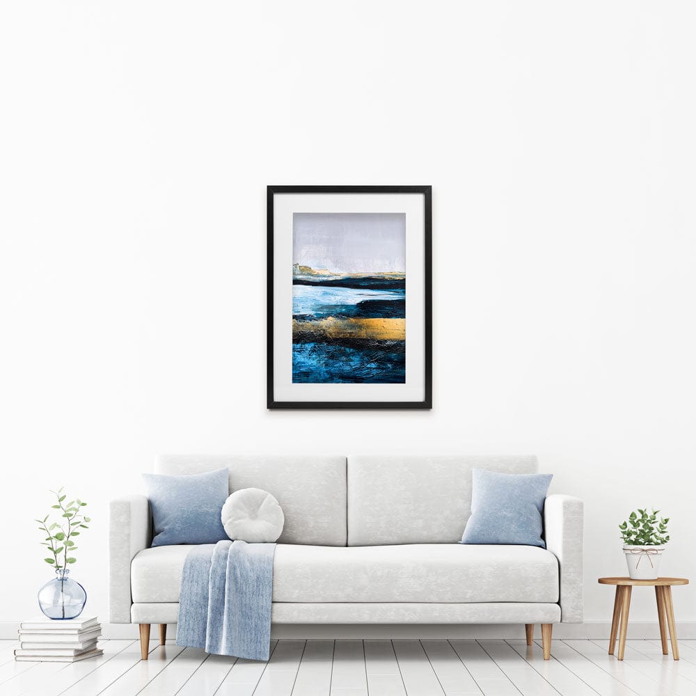 Lined With Blue Framed Art Print wall art product Adelina ART / Shutterstock